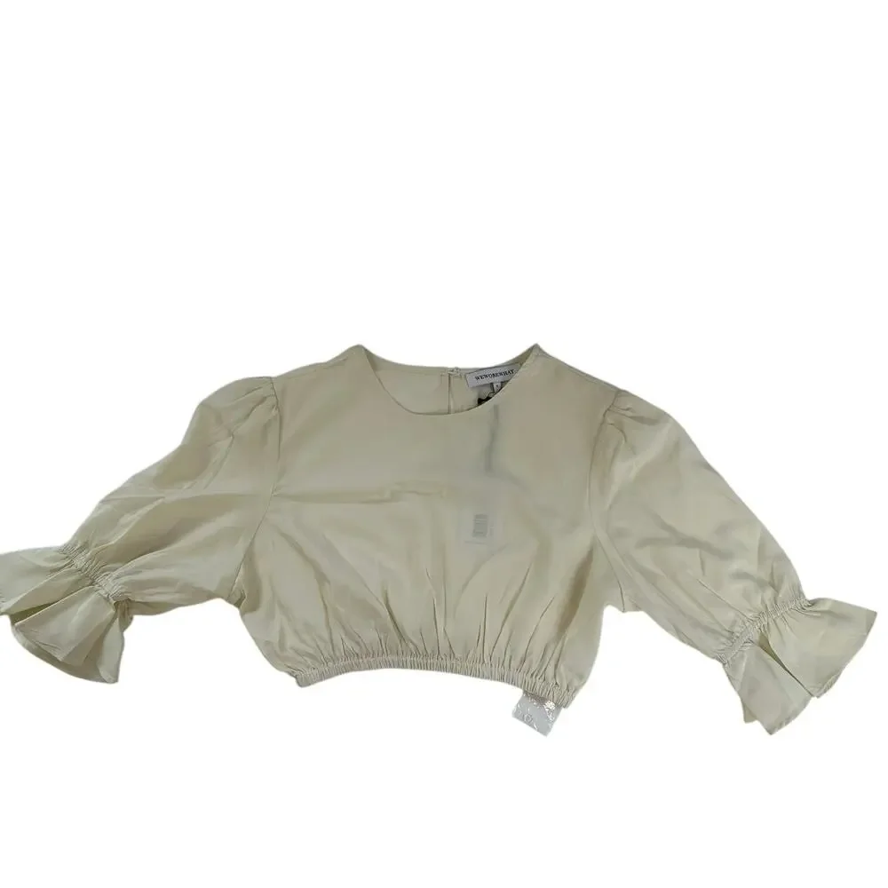 WeWoreWhat Ruffle Cropped Top - Picture 3 of 5